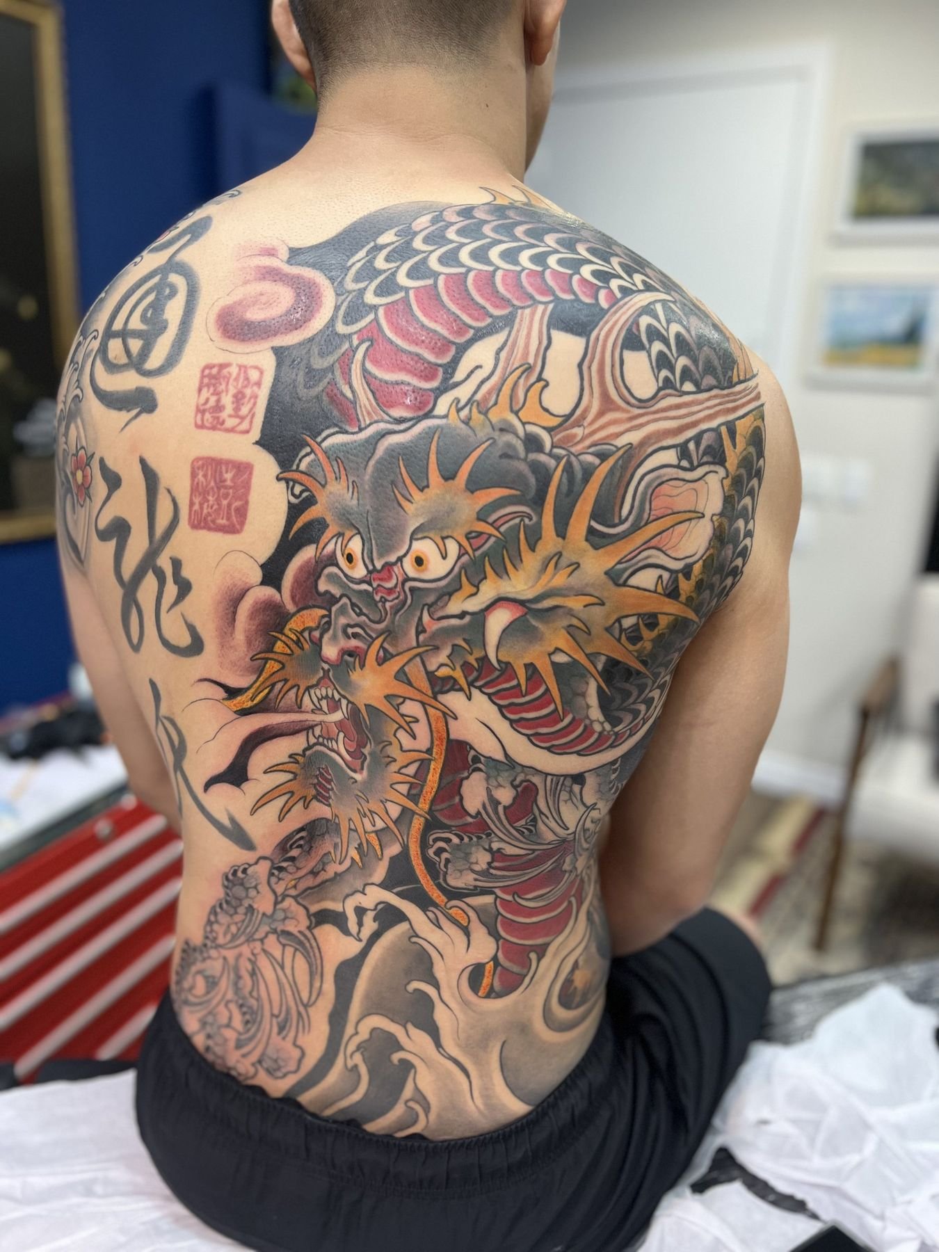 Dragão de costas